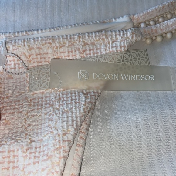 NWT DevonWindsor x Free People Diane Bottom in cream tweed, size medium - Picture 8 of 10